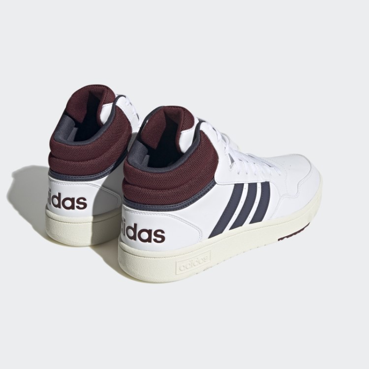 Tênis Branco Adidas Hoops 3.0 Mid Classic Vintage