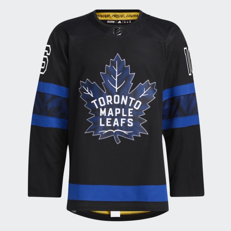 Black Maple Leafs Marner Terceira Camisa Profissional Autêntica Adidas