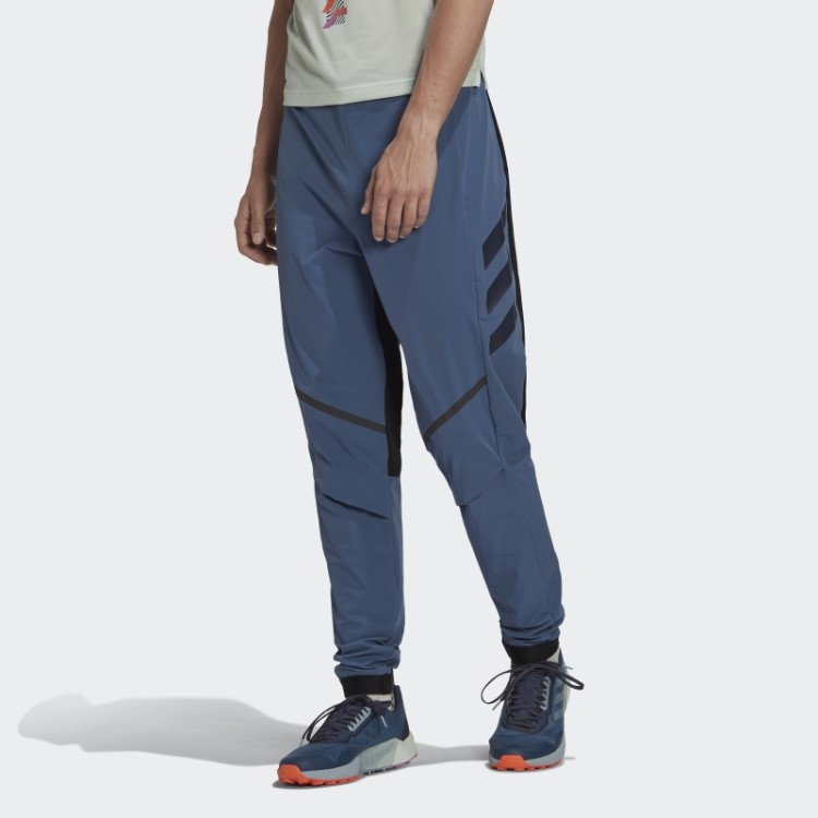 Calça De Corrida Em Trilha Híbrida Adidas Terrex Agravic De Aço