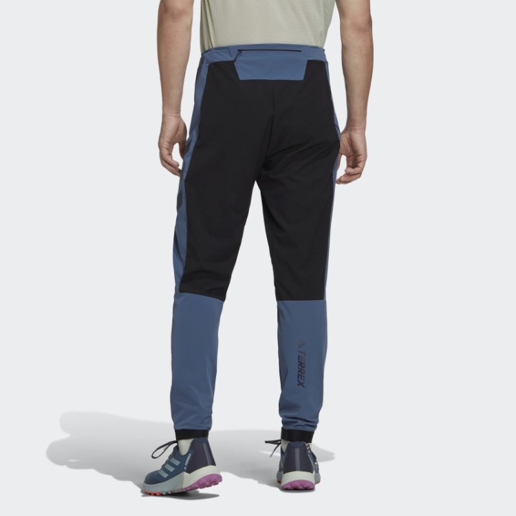 Calça De Corrida Em Trilha Híbrida Adidas Terrex Agravic De Aço
