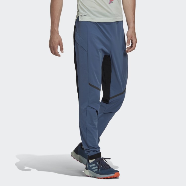 Calça De Corrida Em Trilha Híbrida Adidas Terrex Agravic De Aço