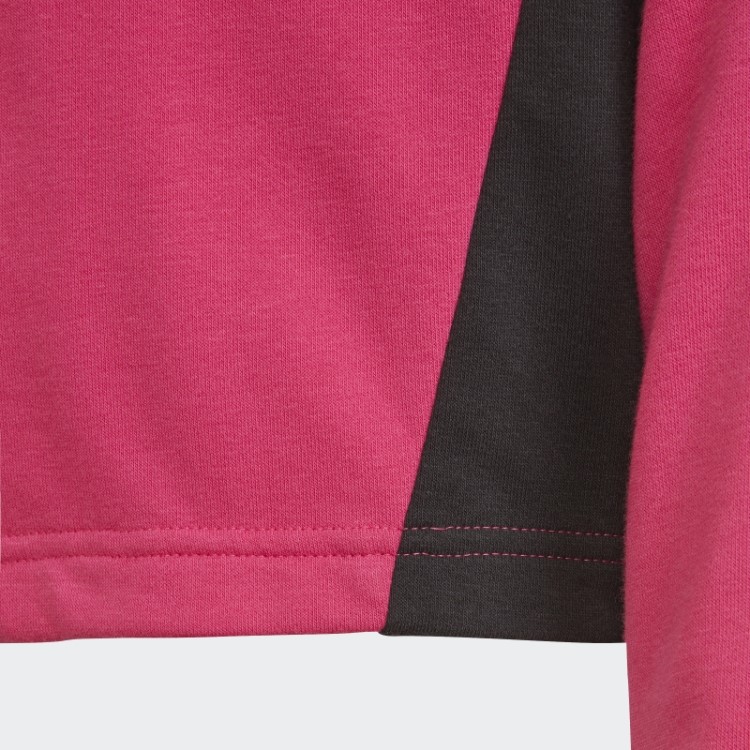 Fato De Treino Colorblock Crop Top Real Magenta Adidas