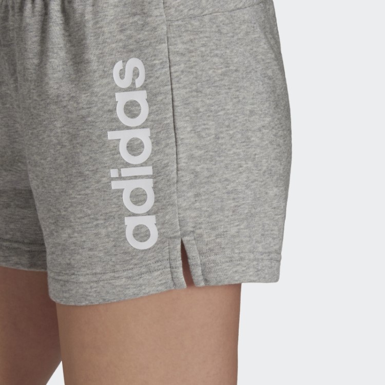 Short Cinza Médio Adidas Essentials Slim Com Logo