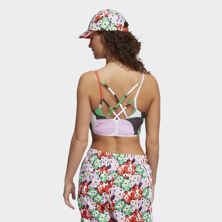 Sutiã De Suporte De Luz Adidas X Marimekko Laranja Brilhante Quente