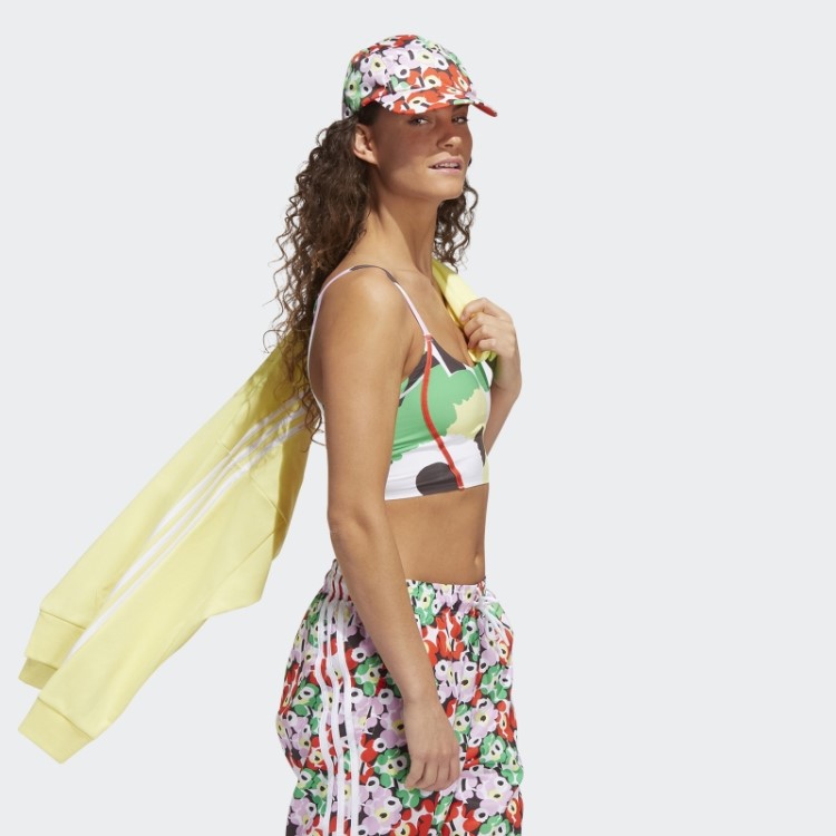 Sutiã De Suporte De Luz Adidas X Marimekko Laranja Brilhante Quente