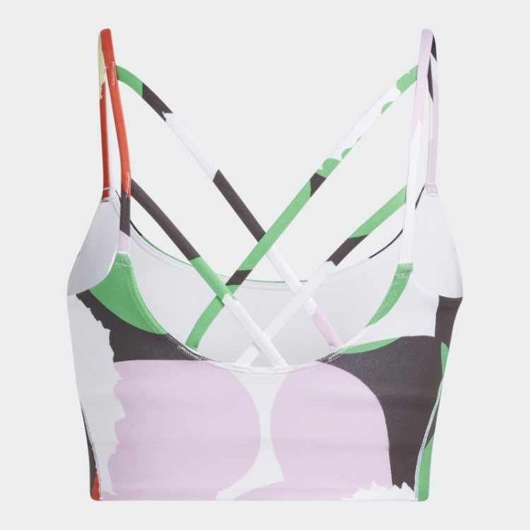 Sutiã De Suporte De Luz Adidas X Marimekko Laranja Brilhante Quente