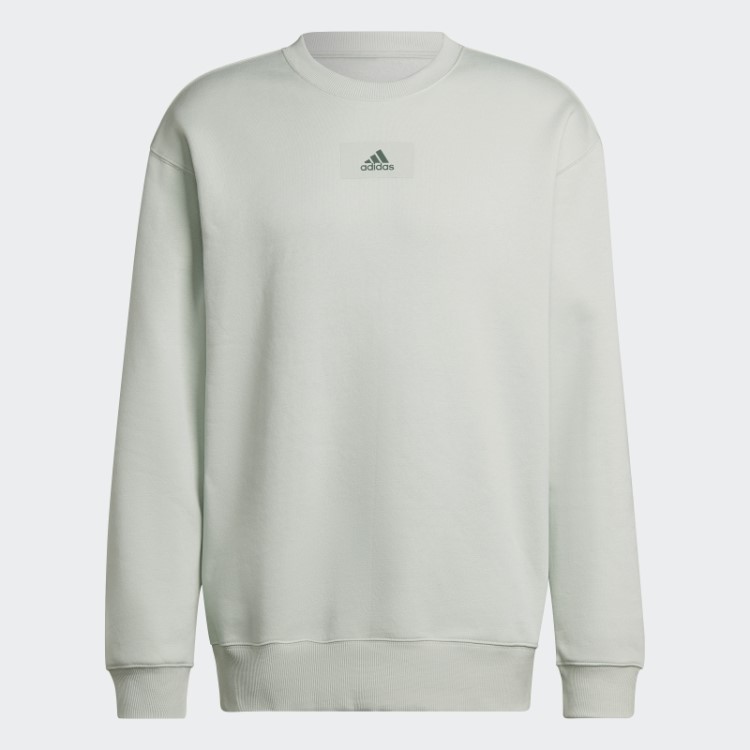 Essentials FeelVivid Moletom De Lã De Algodão Ombros Caídos Verde Adidas