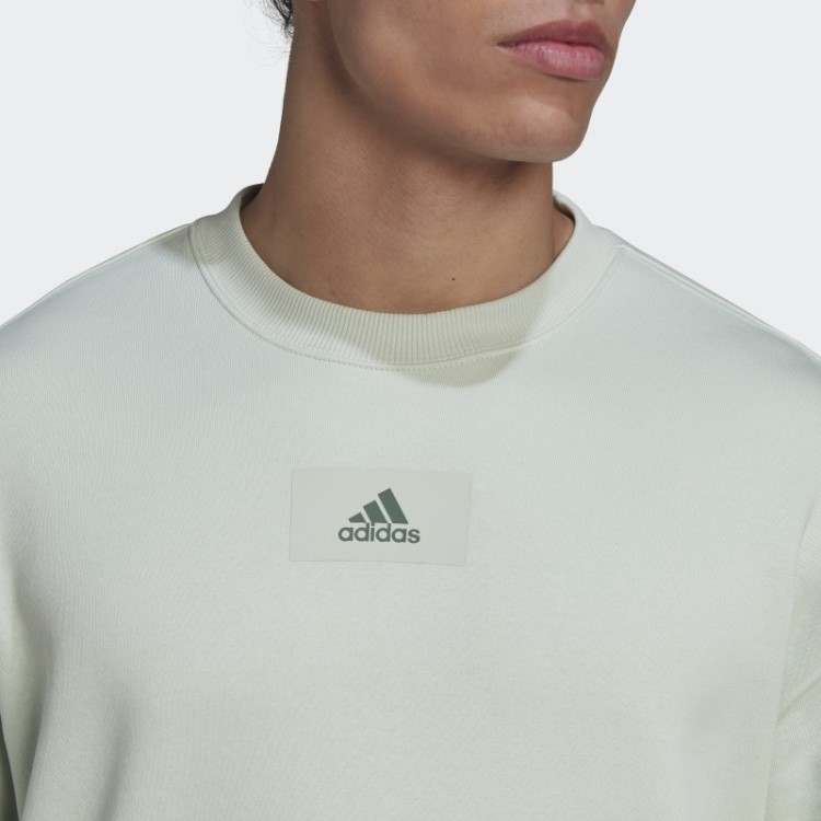 Essentials FeelVivid Moletom De Lã De Algodão Ombros Caídos Verde Adidas