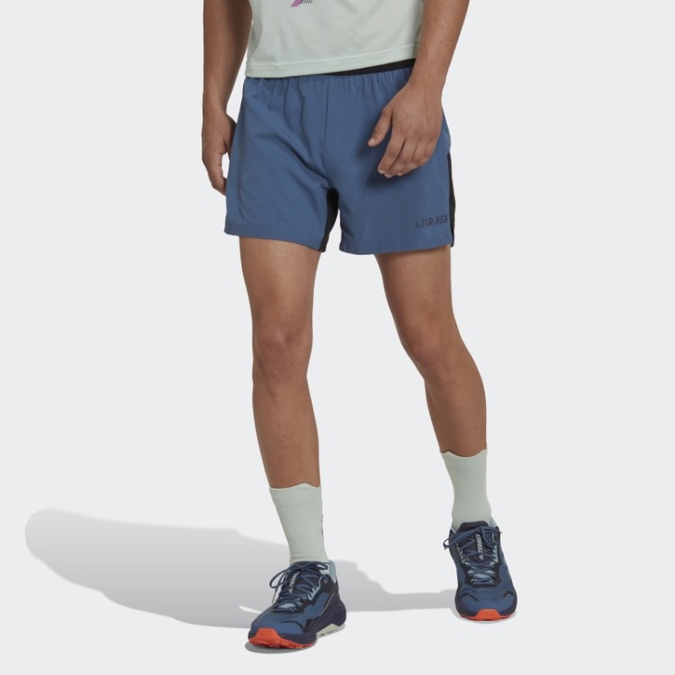 Bermuda De Corrida Adidas Terrex Em Aço