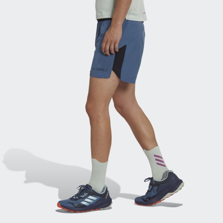 Bermuda De Corrida Adidas Terrex Em Aço