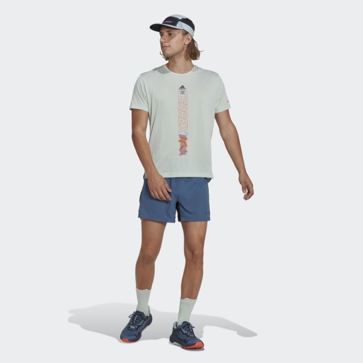 Bermuda De Corrida Adidas Terrex Em Aço
