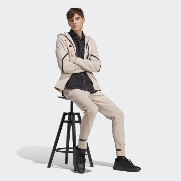 Projetado Para Gameday Moletom Com Zíper Completo Adidas Taupe