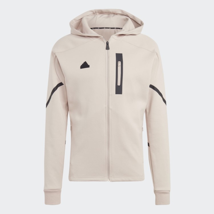 Projetado Para Gameday Moletom Com Zíper Completo Adidas Taupe