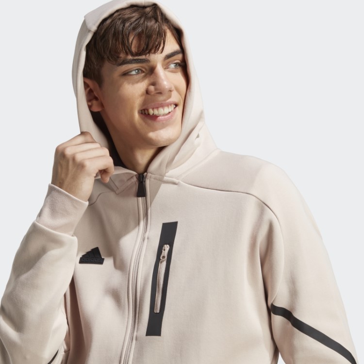 Projetado Para Gameday Moletom Com Zíper Completo Adidas Taupe