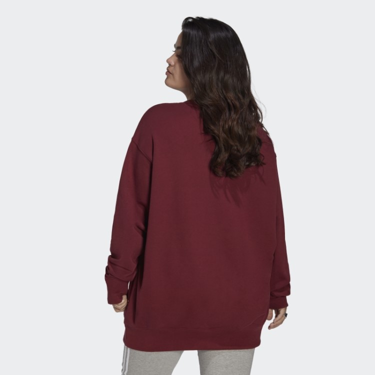Moletom Adidas Trefoil Crew (tamanho Grande) Vermelho