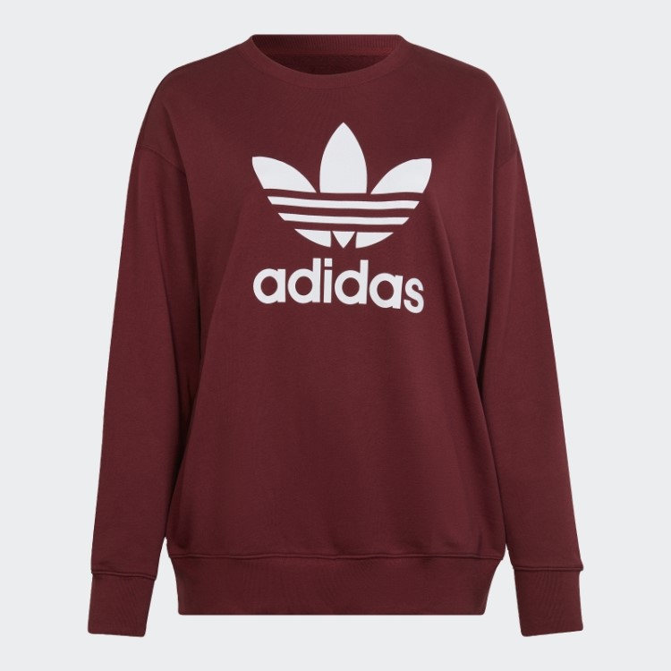 Moletom Adidas Trefoil Crew (tamanho Grande) Vermelho