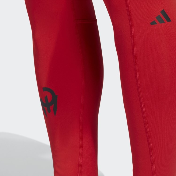 Meia-calça Mahomes Techfit Vermelha Adidas