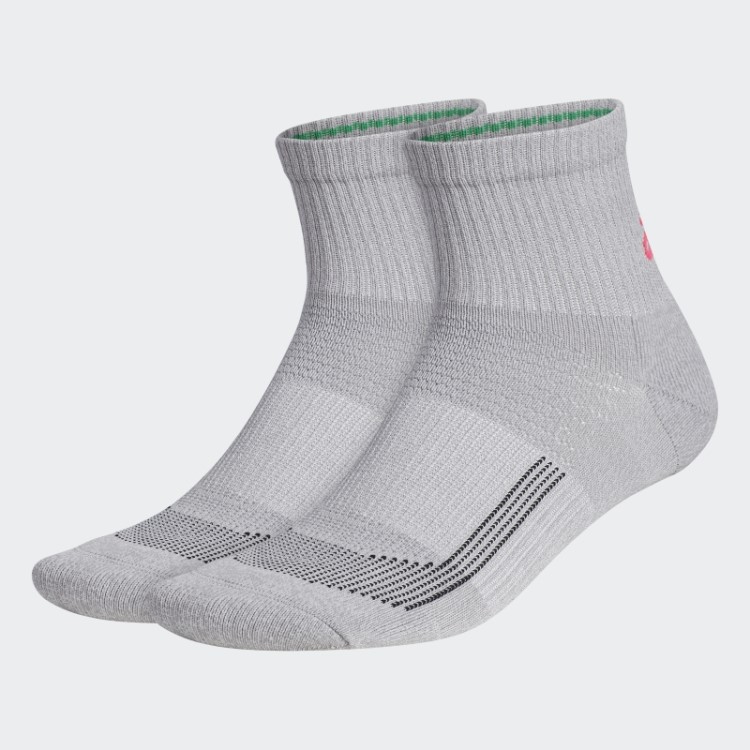 Meias Adidas Running Superlite Cinza Claro 2 Pares