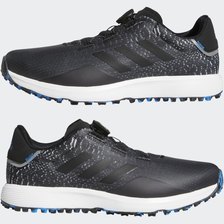 Tênis De Golfe Adidas Preto S2g Boa Largo Sem Pontas