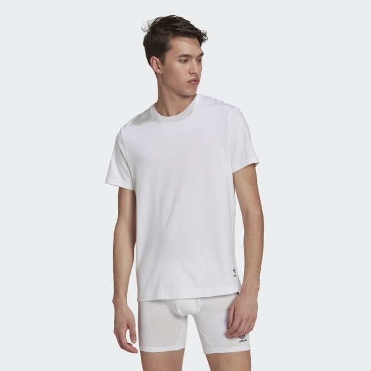 Camiseta De Algodão Comfort Core Branca Adidas