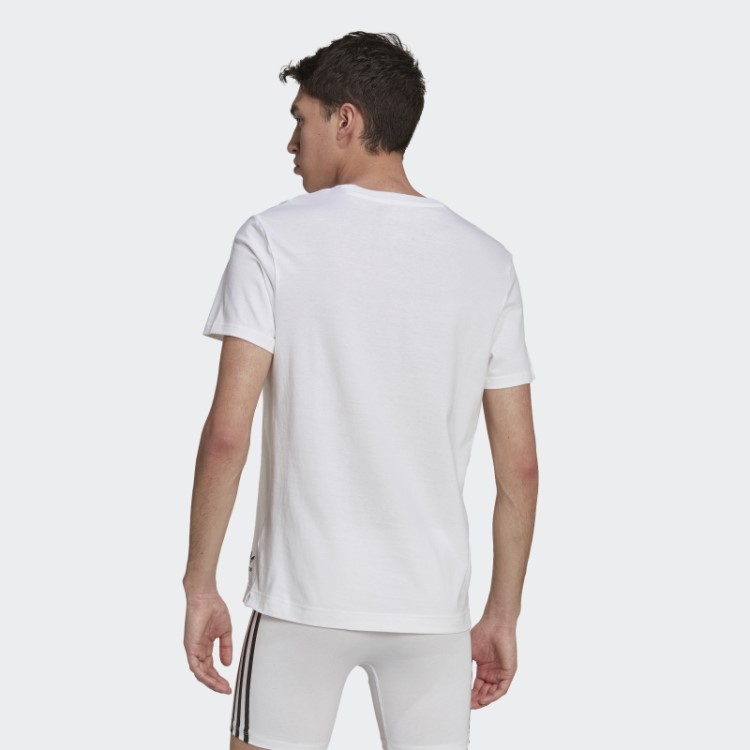 Camiseta De Algodão Comfort Core Branca Adidas
