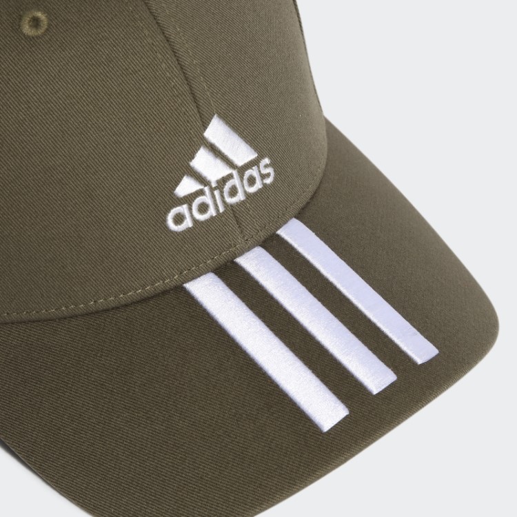Boné De Sarja Com As Três Listras De Beisebol Adidas Olive