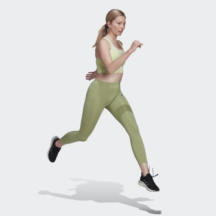 Leggings 7/8 De Corrida Adidas Fastimpact Limão