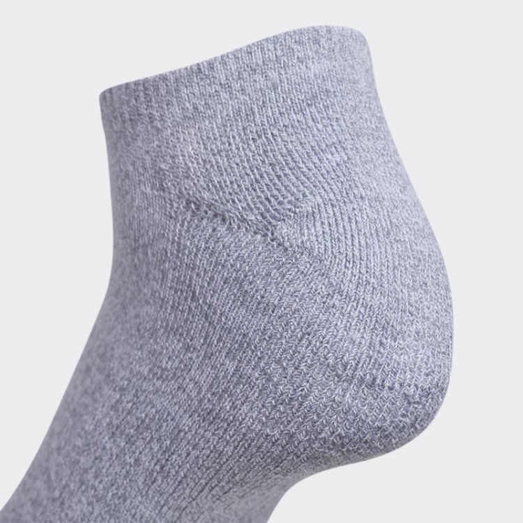 Meias Adidas Cinza Médio Acolchoadas Atléticas No-show 6 Pares