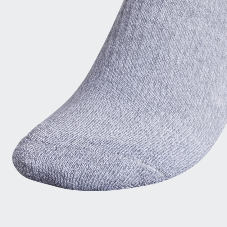 Meias Adidas Cinza Médio Acolchoadas Atléticas No-show 6 Pares