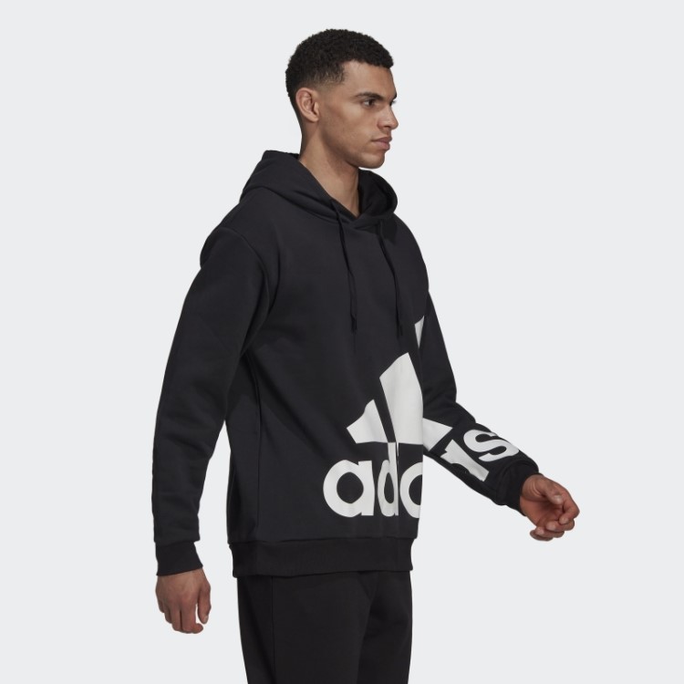 Adidas Essentials Moletom De Lã Com Logo Gigante Preto