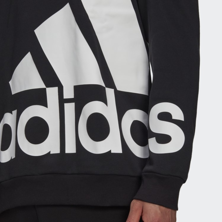 Adidas Essentials Moletom De Lã Com Logo Gigante Preto