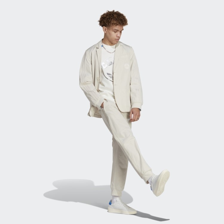 Calça De Moletom Com Punho Club Adidas Alumínio