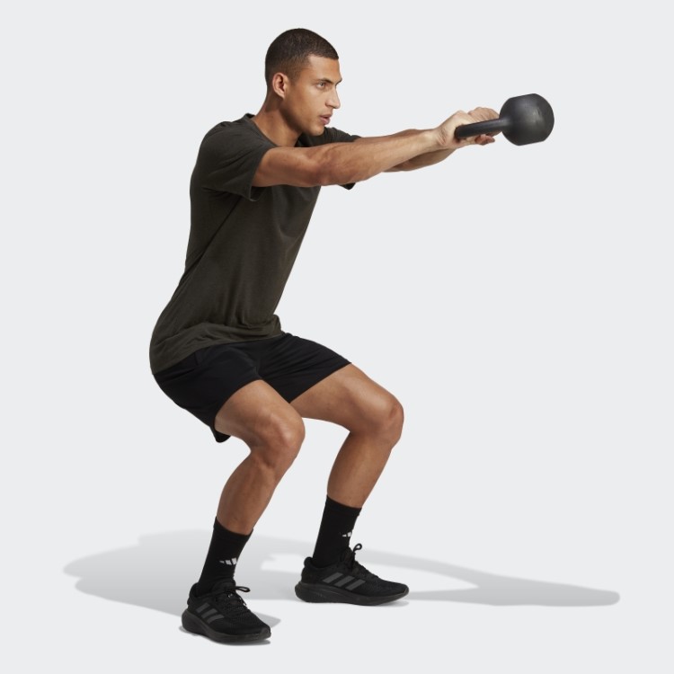 Camiseta De Treino Preta Adidas Train Essentials Comfort Hot