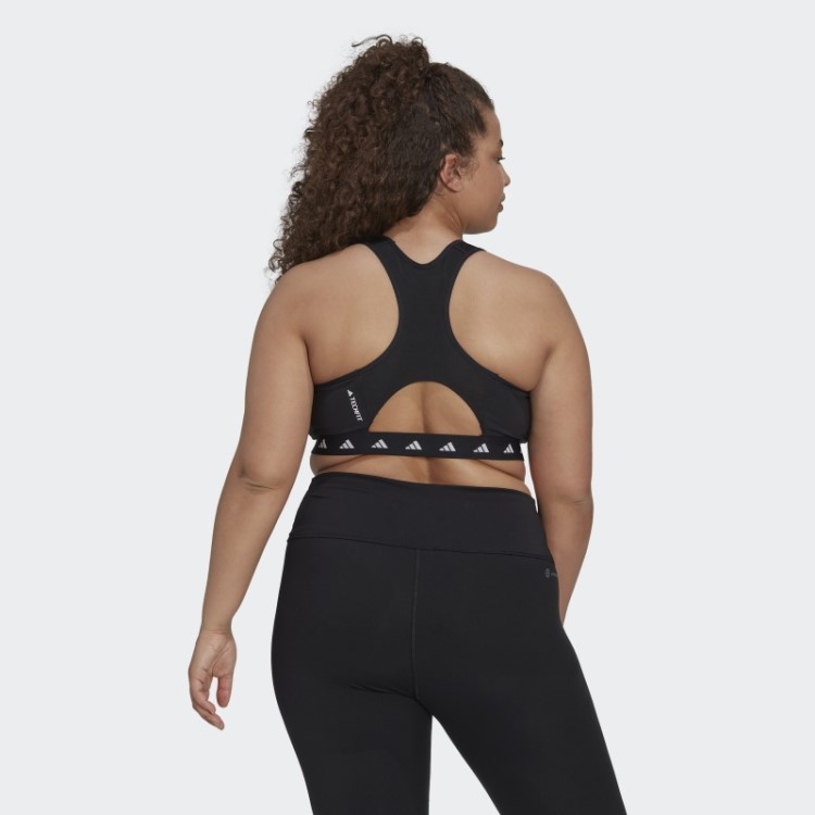 Sutiã Techfit De Suporte Médio Adidas Black Powerreact (tamanho Grande)