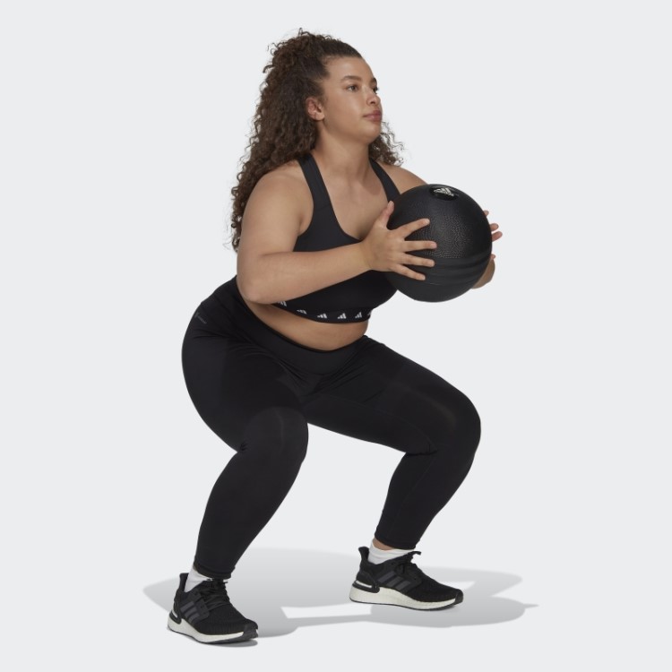 Sutiã Techfit De Suporte Médio Adidas Black Powerreact (tamanho Grande)