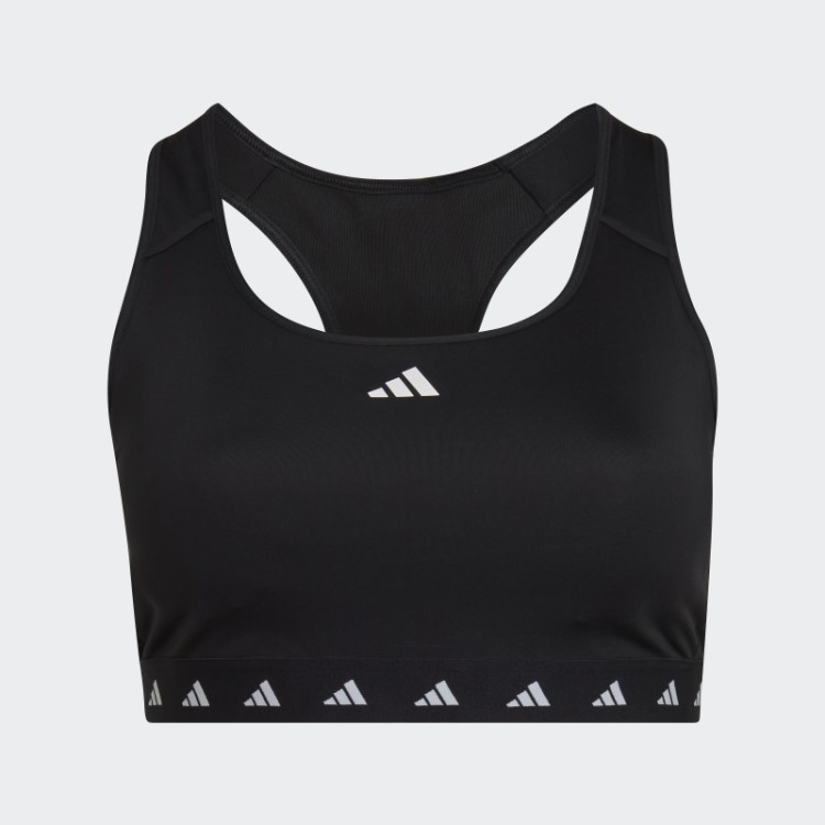 Sutiã Techfit De Suporte Médio Adidas Black Powerreact (tamanho Grande)