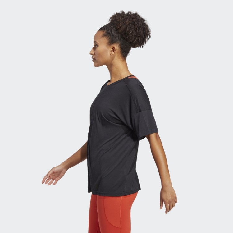 Camiseta Oversized Preta Adidas Yoga Studio