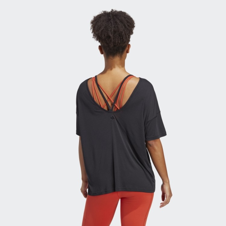 Camiseta Oversized Preta Adidas Yoga Studio