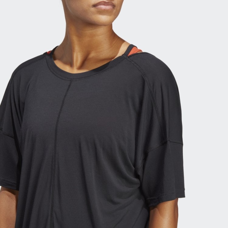 Camiseta Oversized Preta Adidas Yoga Studio