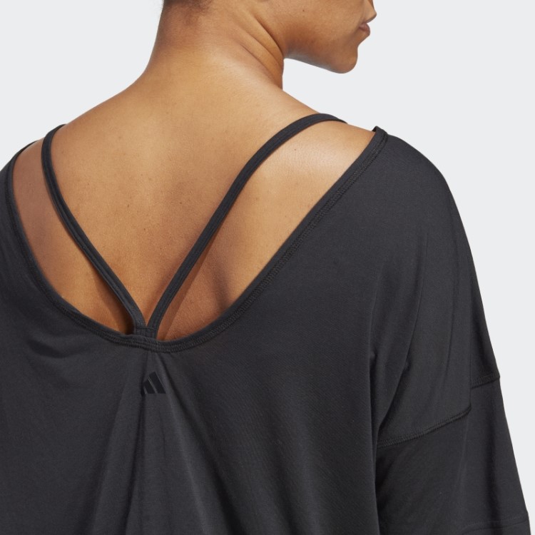 Camiseta Oversized Preta Adidas Yoga Studio