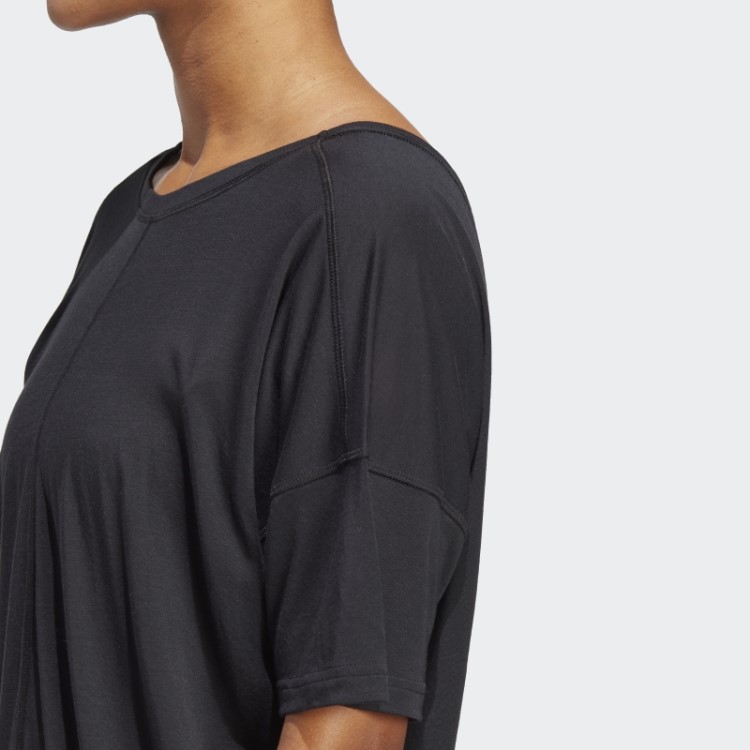 Camiseta Oversized Preta Adidas Yoga Studio