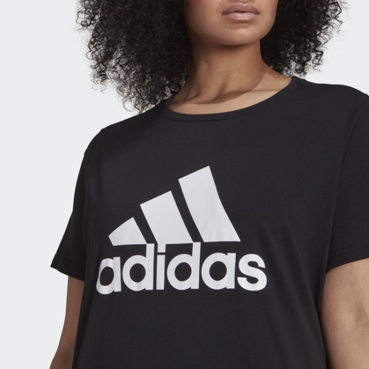 Camiseta Com Logo Fashion Adidas Essentials (tamanho Grande) Branca