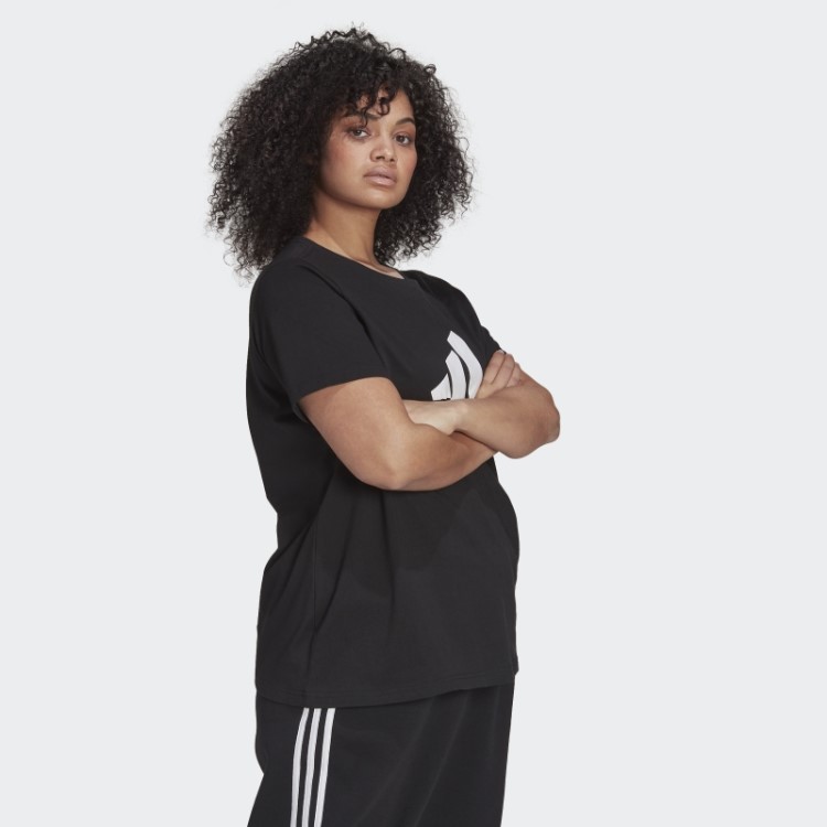 Camiseta Com Logo Adidas Essentials (tamanho Grande) Branca Fashion