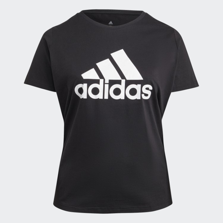 Camiseta Com Logo Adidas Essentials (tamanho Grande) Branca Fashion