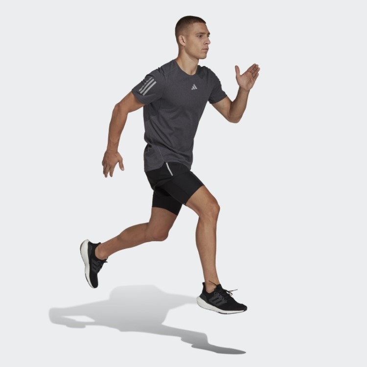 Camiseta Adidas Black Melange Own The Run Heather