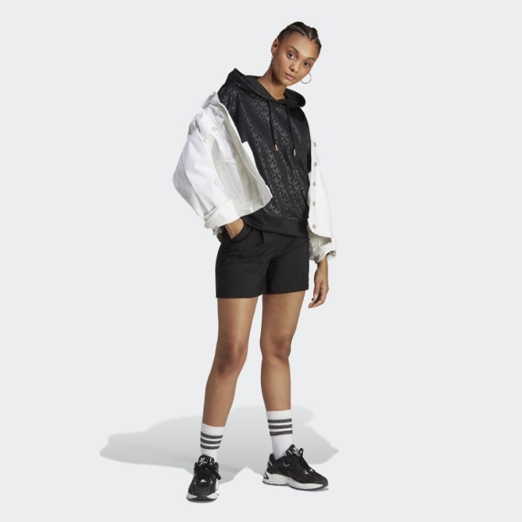 Moletom Com Logo Adidas Preto