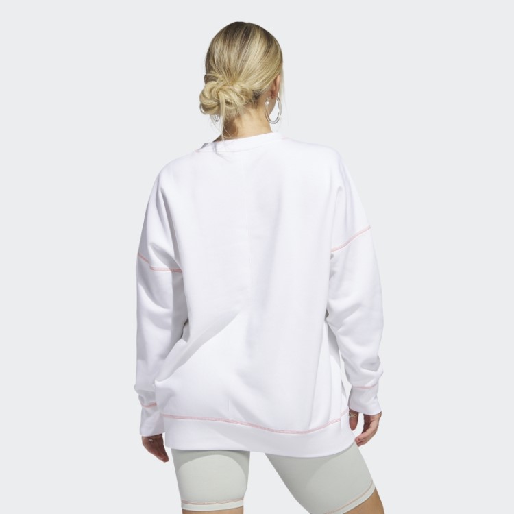 Sweatshirt Sport Statement Boyfriend Crew Branco Adidas