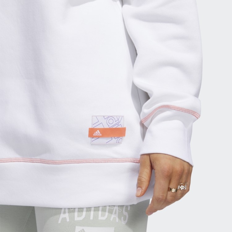 Sweatshirt Sport Statement Boyfriend Crew Branco Adidas