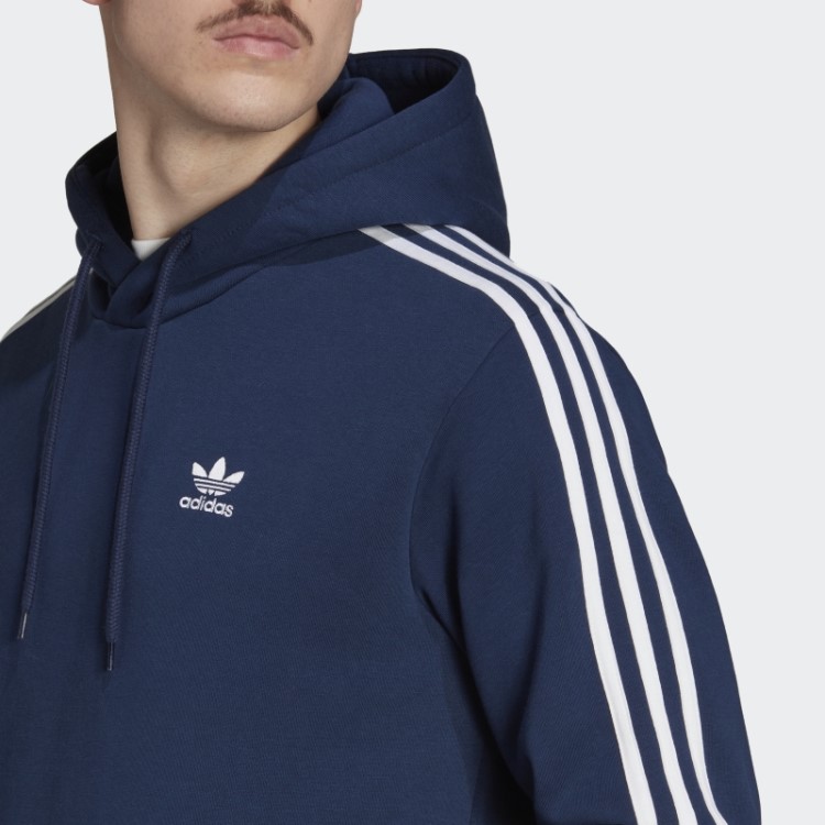 Moletom Com As Três Listras Adidas Night Indigo Adicolor Classics