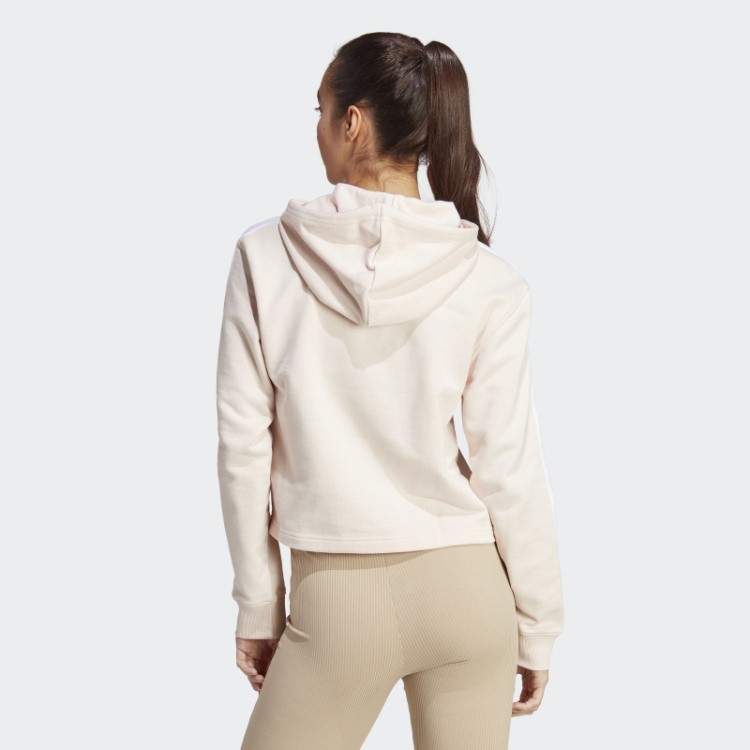Quartzo Adidas Essentials Moletom French Terry Cropped Com As Três Listras